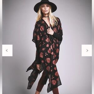 Free People Light of the Moon Printed Kimono